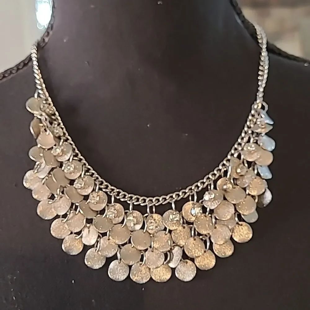 Fashion jewelry silver waterfall necklace